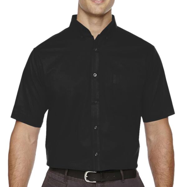 Men's Tall Optimum Short Sleeve Twill Dress Shirt Thumbnail