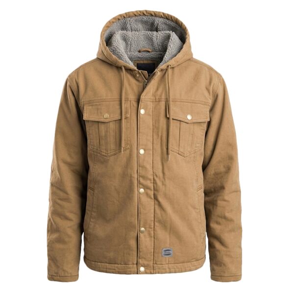 Men's Vintage Washed Sherpa-Lined Hooded Jacket Thumbnail