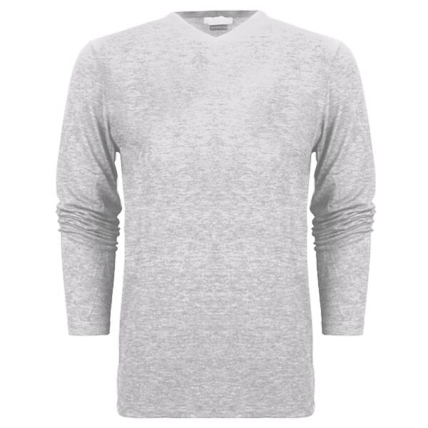 Unisex Long Sleeve V-Neck Tee Thumbnail